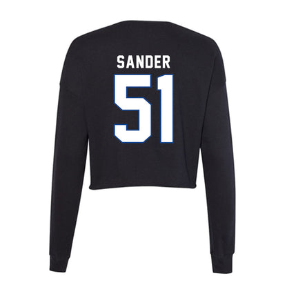 Grand Valley - NCAA Football : Joshua Sander - Women's Cropped Crew Fleece-1