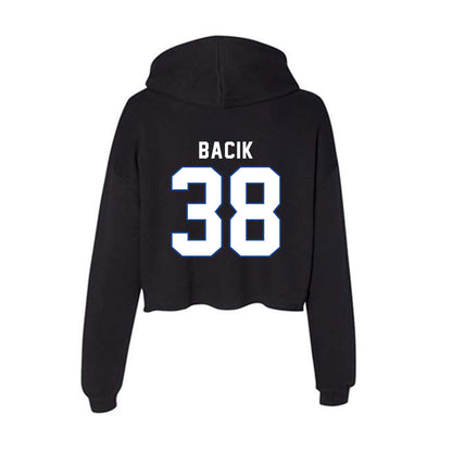 Grand Valley - NCAA Football : Mathew Bacik - Women's Crop Fleece Hoodie-1