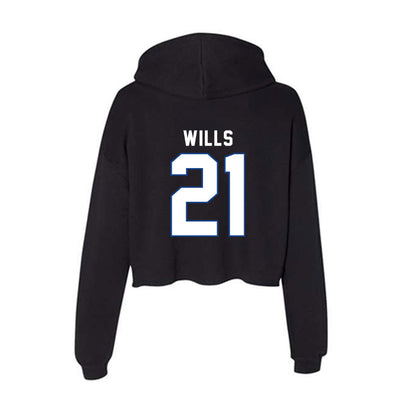 Grand Valley - NCAA Football : Quinn Wills - Women's Crop Fleece Hoodie-1