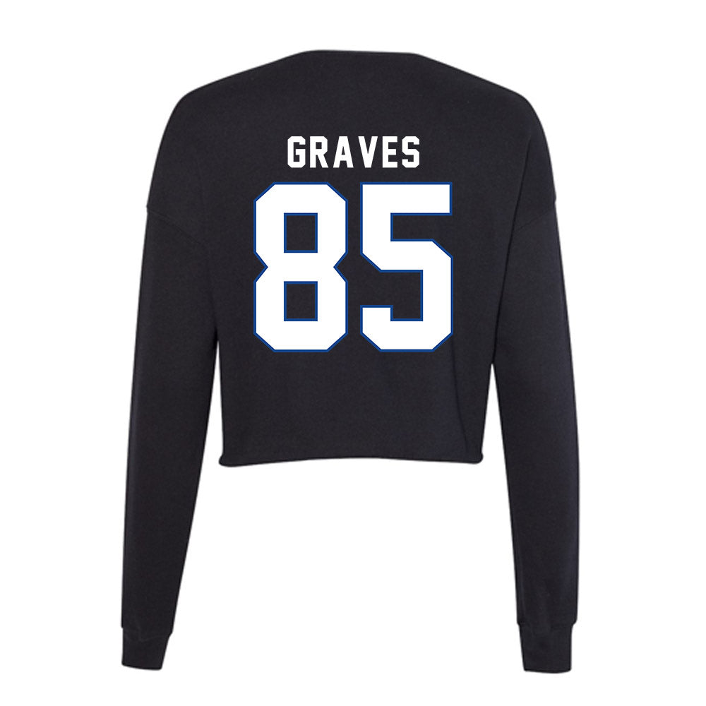 Grand Valley - NCAA Football : Eli Graves - Women's Cropped Crew Fleece-1