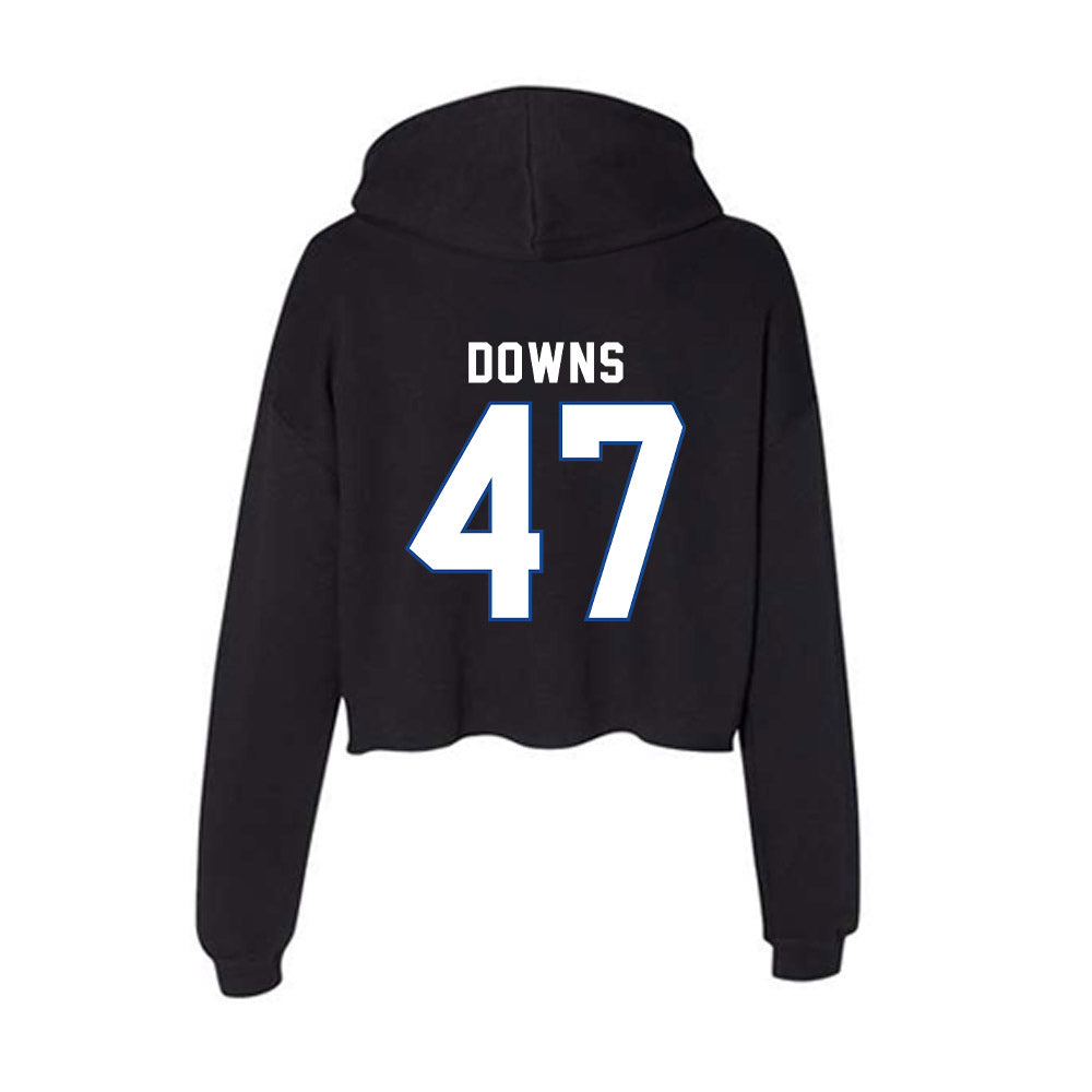 Grand Valley - NCAA Football : Jimmy Downs - Women's Crop Fleece Hoodie-1