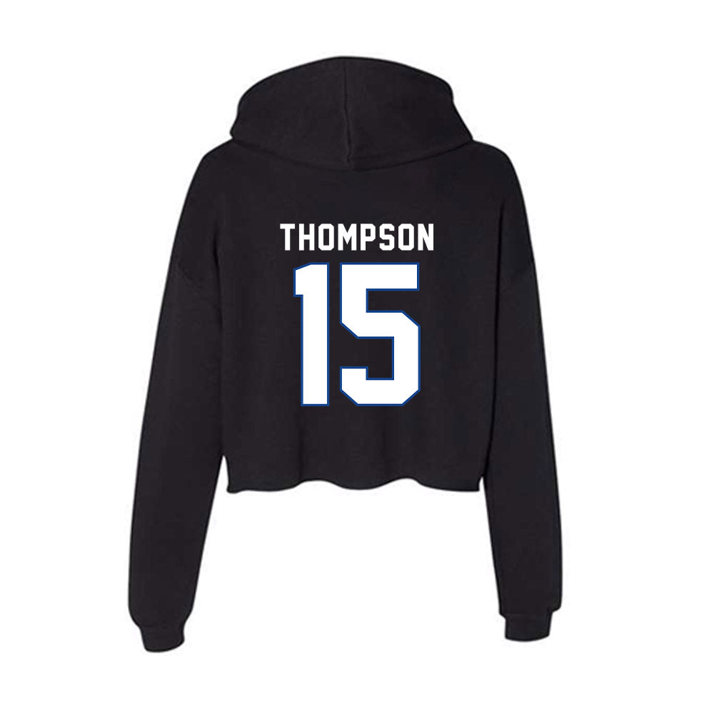 Grand Valley - NCAA Men's Basketball : Shamus Thompson - Women's Crop Fleece Hoodie-1