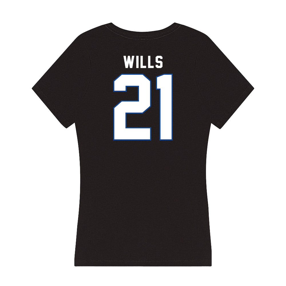 Grand Valley - NCAA Football : Quinn Wills - Women's V-Neck T-Shirt-1