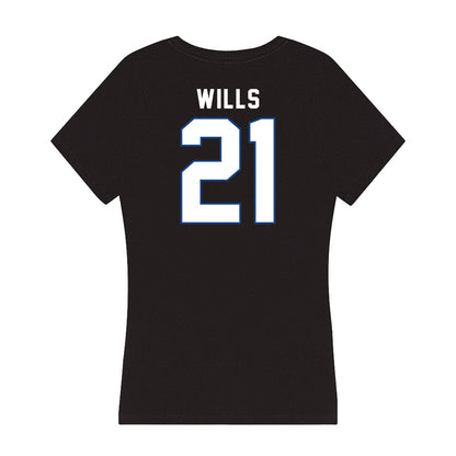 Grand Valley - NCAA Football : Quinn Wills - Women's V-Neck T-Shirt-1