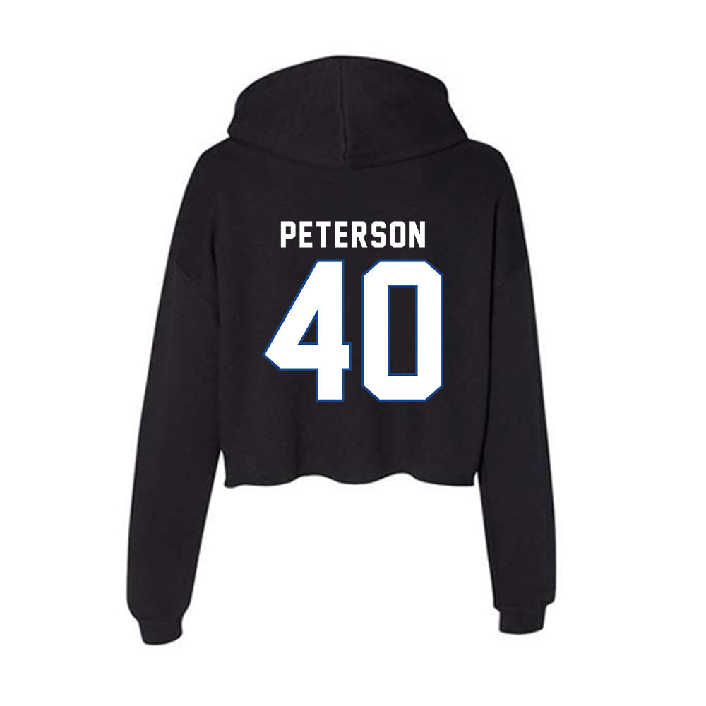 Grand Valley - NCAA Football : Brett Peterson - Women's Crop Fleece Hoodie-1