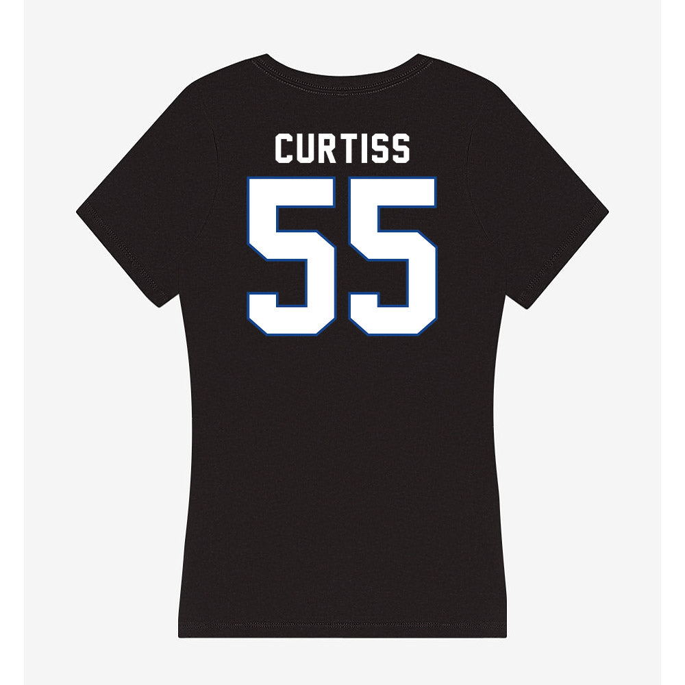 Grand Valley - NCAA Football : Evan Curtiss - Women's V-Neck T-Shirt-1