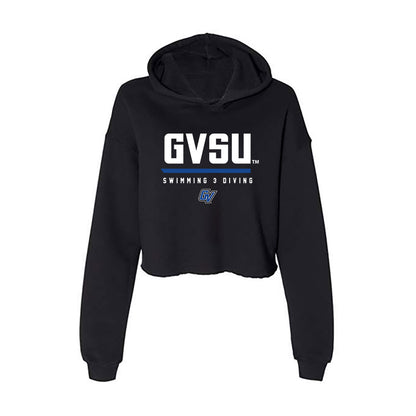 Grand Valley - NCAA Men's Swimming & Diving : Austin Millard - Women's Crop Fleece Hoodie-0