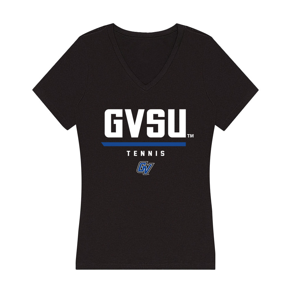 Grand Valley - NCAA Men's Tennis : Lucas Gonzalez - Women's V-Neck T-Shirt-0
