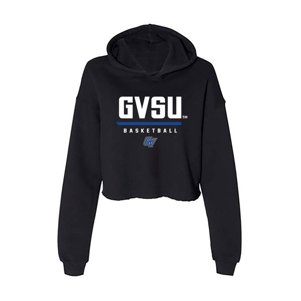 Grand Valley - NCAA Men's Basketball : Shamus Thompson - Women's Crop Fleece Hoodie-0