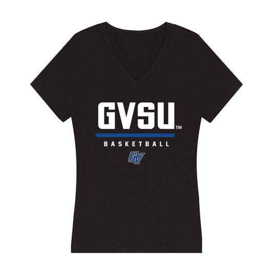 Grand Valley - NCAA Men's Basketball : Antaune Allen - Women's V-Neck T-Shirt-0