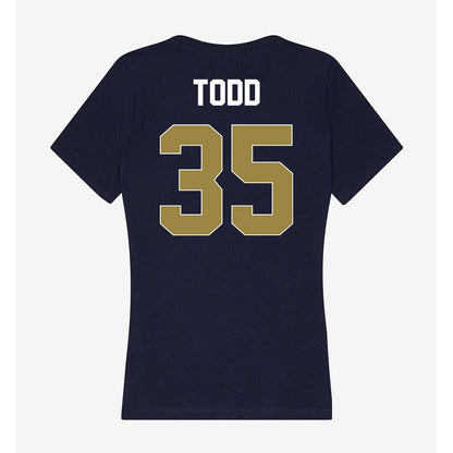 Georgia Southern - NCAA Football : Taeo Todd - Women's V-Neck T-Shirt-1