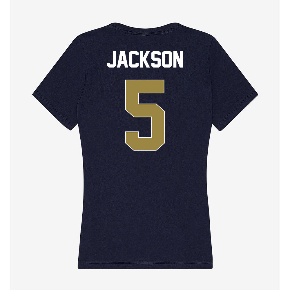 Georgia Southern - NCAA Football : Ayden Jackson - Women's V-Neck T-Shirt-1