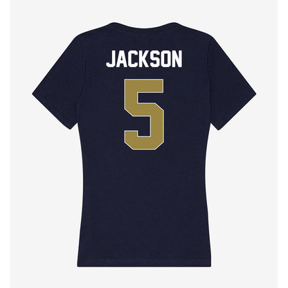 Georgia Southern - NCAA Football : Ayden Jackson - Women's V-Neck T-Shirt-1