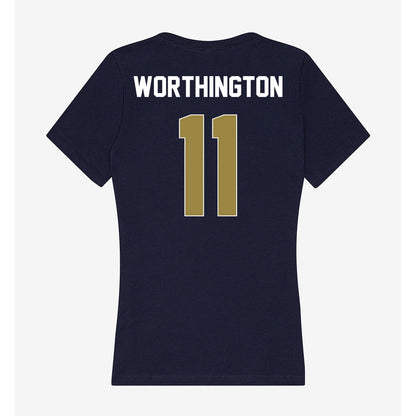 Georgia Southern - NCAA Softball : Hannah Worthington - Women's V-Neck T-Shirt-1