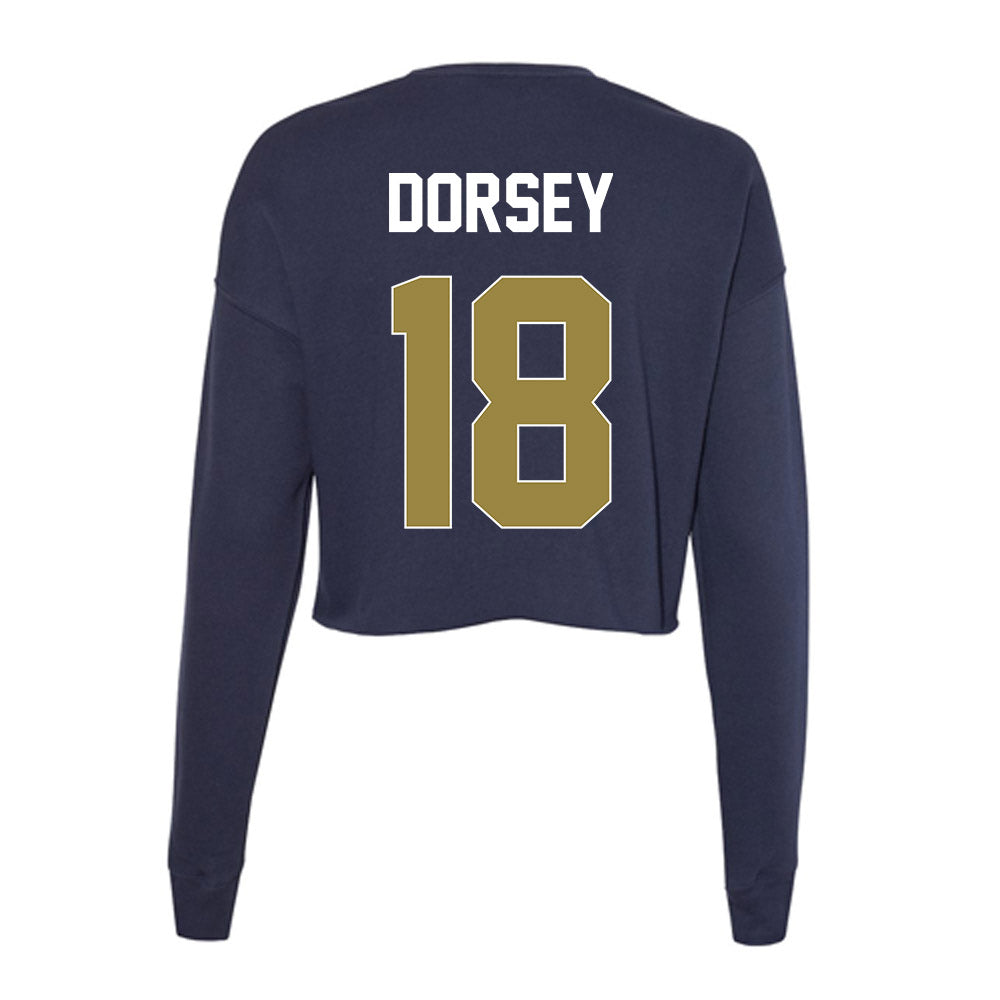 Georgia Southern - NCAA Football : KD Dorsey - Women's Cropped Crew Fleece-1