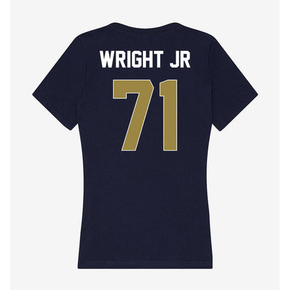 Georgia Southern - NCAA Football : Robert Wright Jr - Women's V-Neck T-Shirt-1