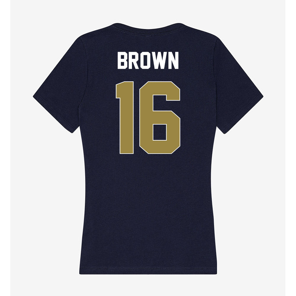 Georgia Southern - NCAA Football : Ahmad Brown - Women's V-Neck T-Shirt-1