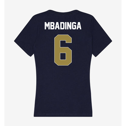 Georgia Southern - NCAA Football : David Mbadinga - Women's V-Neck T-Shirt-1