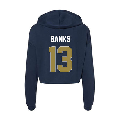 Georgia Southern - NCAA Men's Basketball : Eren Banks - Women's Crop Fleece Hoodie-1