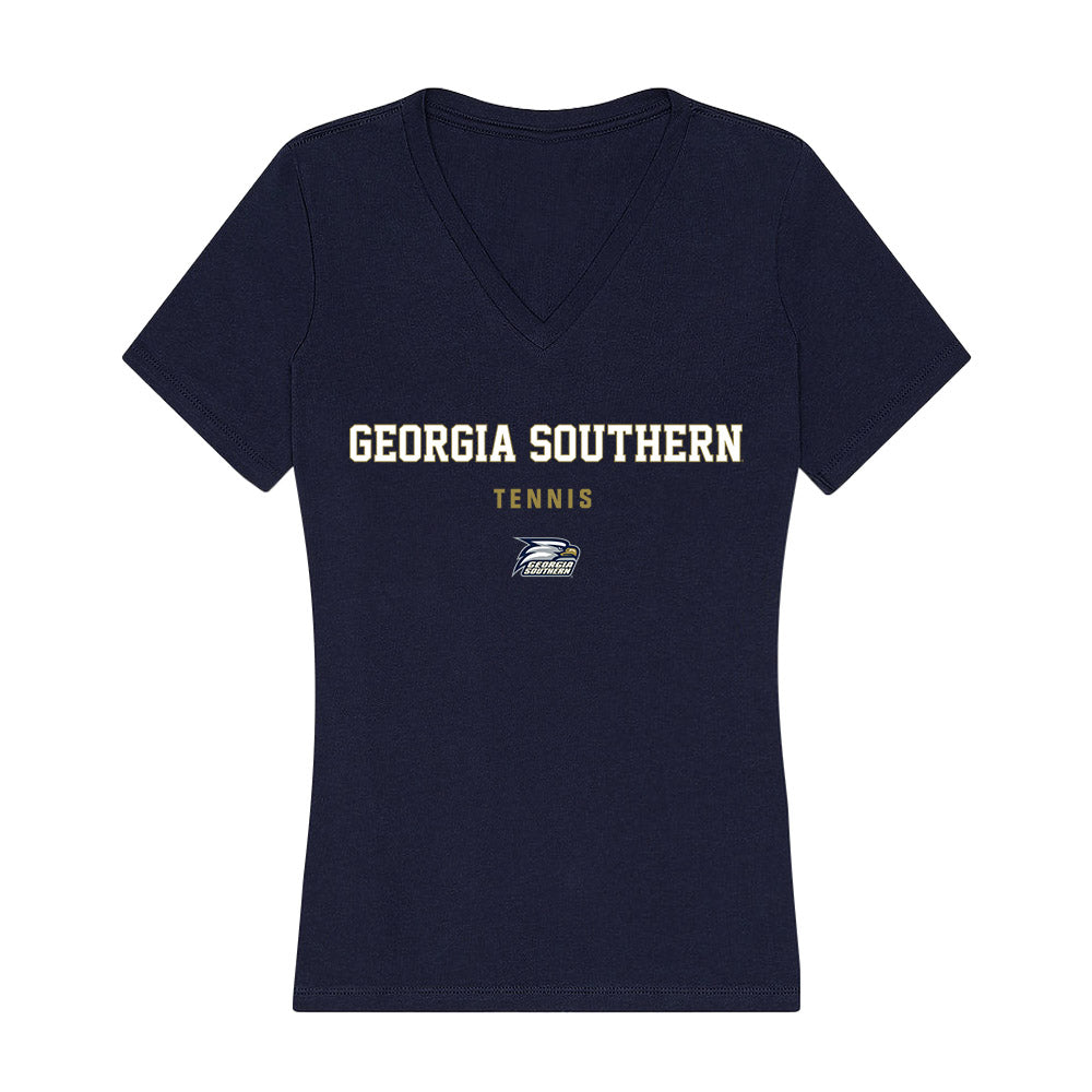 Georgia Southern - NCAA Women's Tennis : Lindsay Tulenko - Women's V-Neck T-Shirt-0