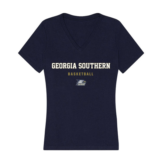 Georgia Southern - NCAA Men's Basketball : Eren Banks - Women's V-Neck T-Shirt-0