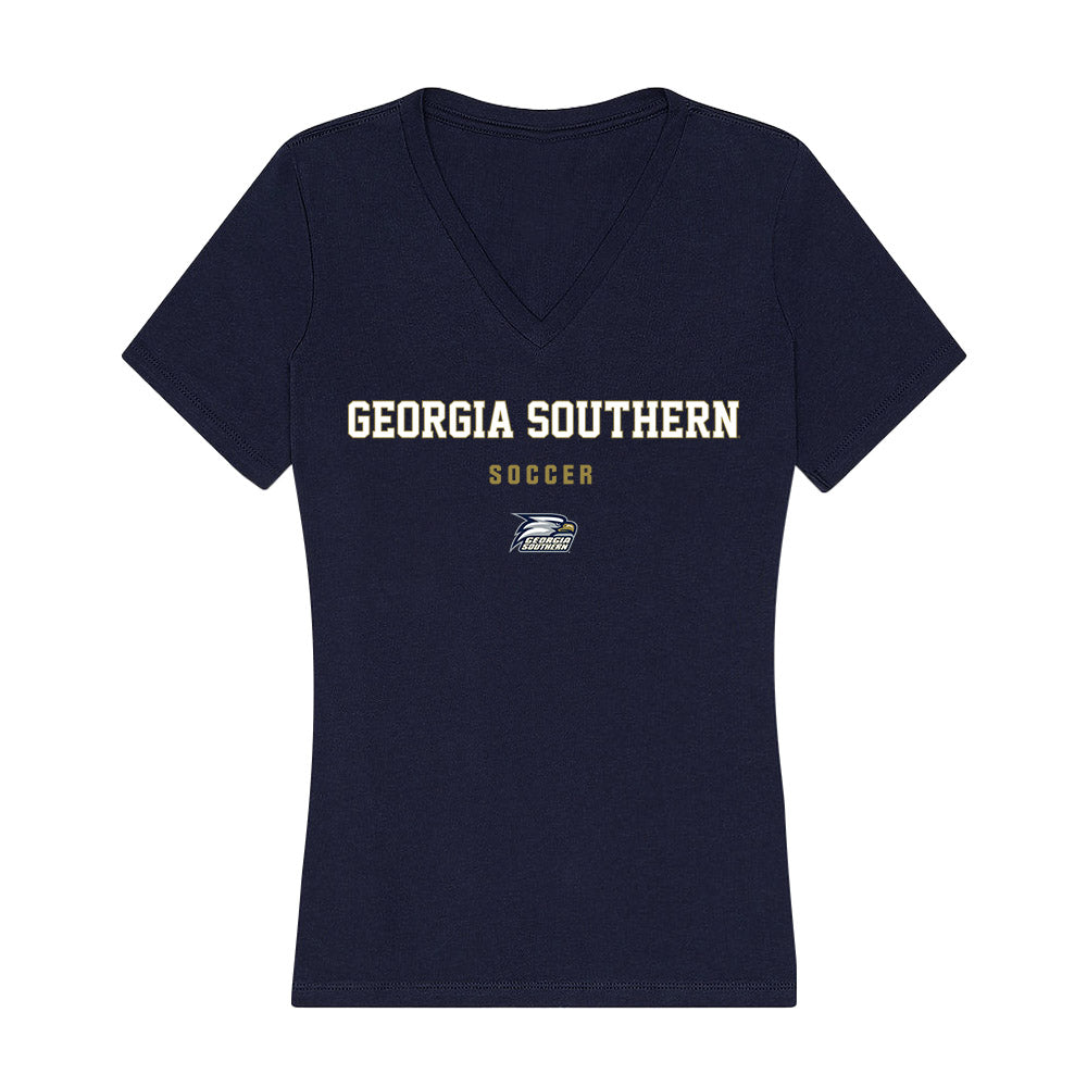 Georgia Southern - NCAA Women's Soccer : Addison Comer - Women's V-Neck T-Shirt-0