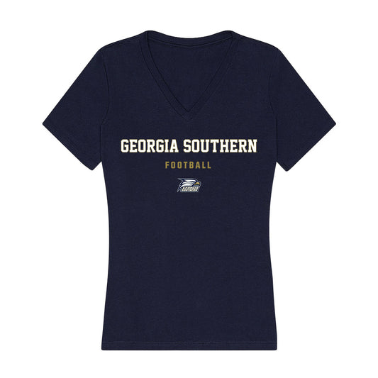 Georgia Southern - NCAA Football : Caleb Moore - Women's V-Neck T-Shirt-0