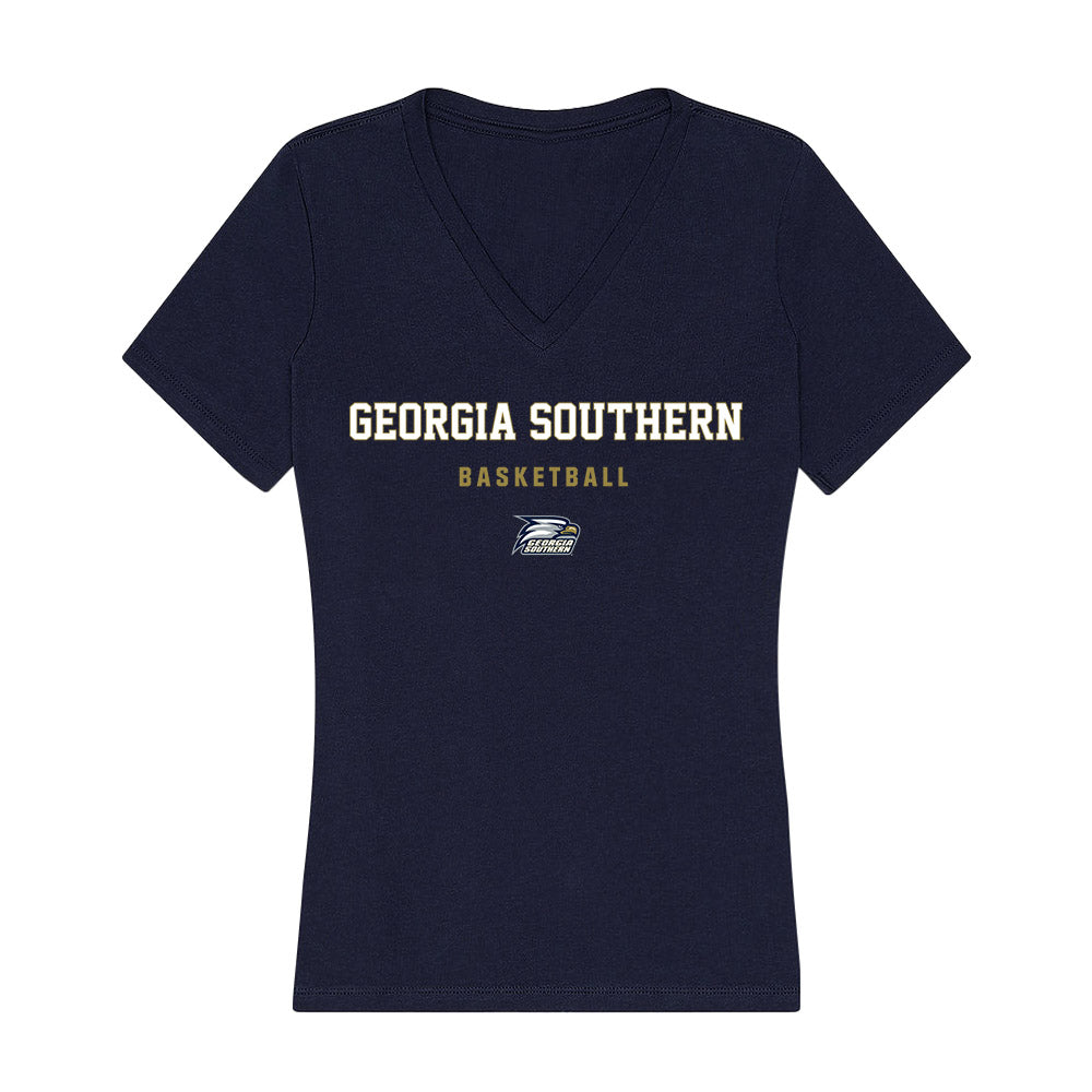 Georgia Southern - NCAA Men's Basketball : Cullen Schreiner - Women's V-Neck T-Shirt-0
