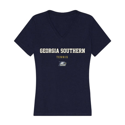 Georgia Southern - NCAA Women's Tennis : Silvia Martinez - Women's V-Neck T-Shirt-0