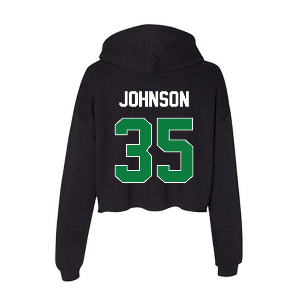 North Texas - NCAA Women's Basketball : Aniyah Johnson - Women's Crop Fleece Hoodie-1