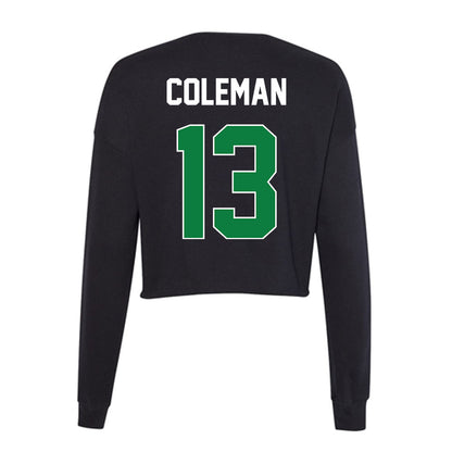 North Texas - NCAA Football : Miles Coleman - Women's Cropped Crew Fleece-1