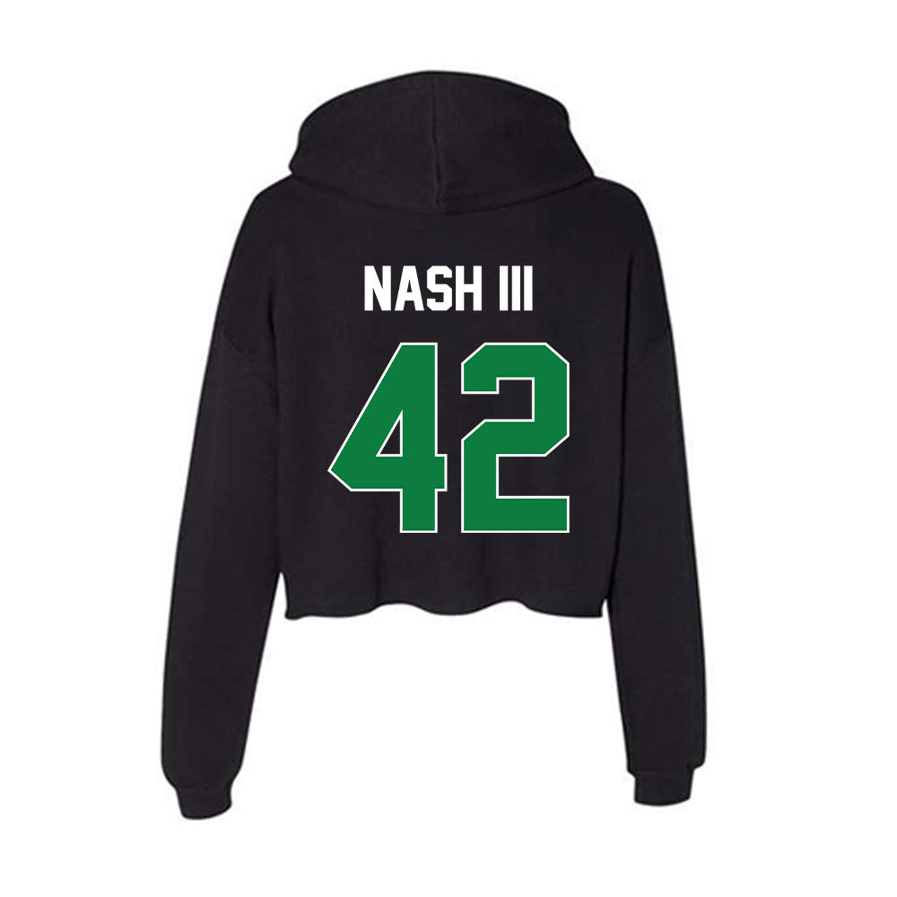 North Texas - NCAA Football : Harold Nash III - Women's Crop Fleece Hoodie-1