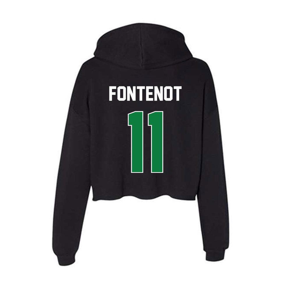 North Texas - NCAA Women's Volleyball : Victoria Fontenot - Women's Crop Fleece Hoodie-1