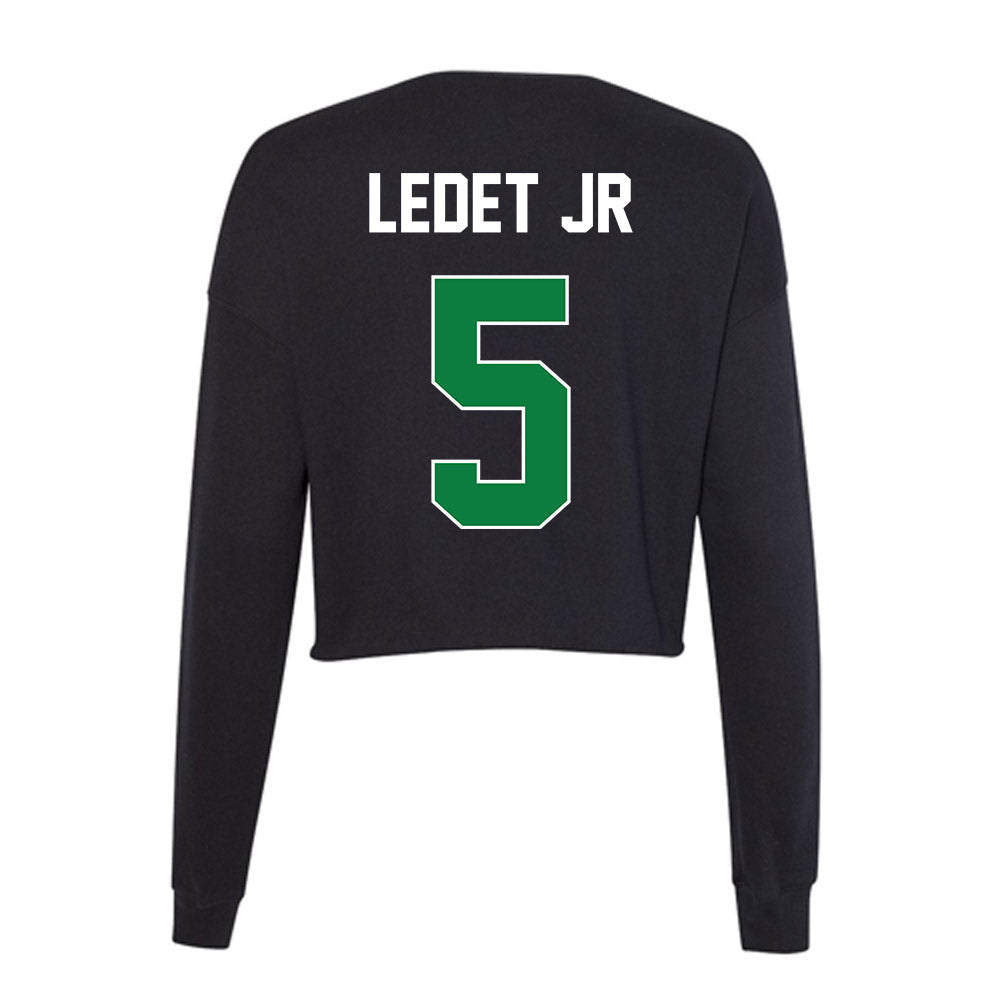 North Texas - NCAA Football : Quincy Ledet Jr - Women's Cropped Crew Fleece-1