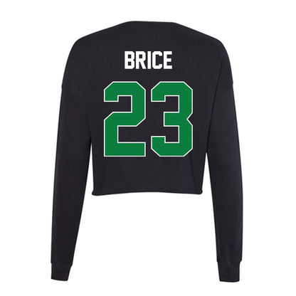 North Texas - NCAA Football : Xavion Brice - Women's Cropped Crew Fleece-1