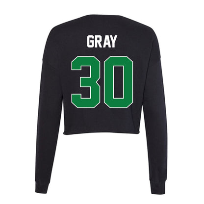 North Texas - NCAA Football : Ashton Gray - Women's Cropped Crew Fleece-1