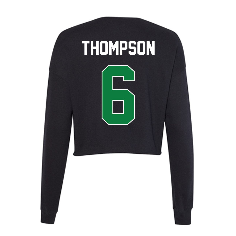 North Texas - NCAA Football : Loronzo Thompson - Women's Cropped Crew Fleece-1