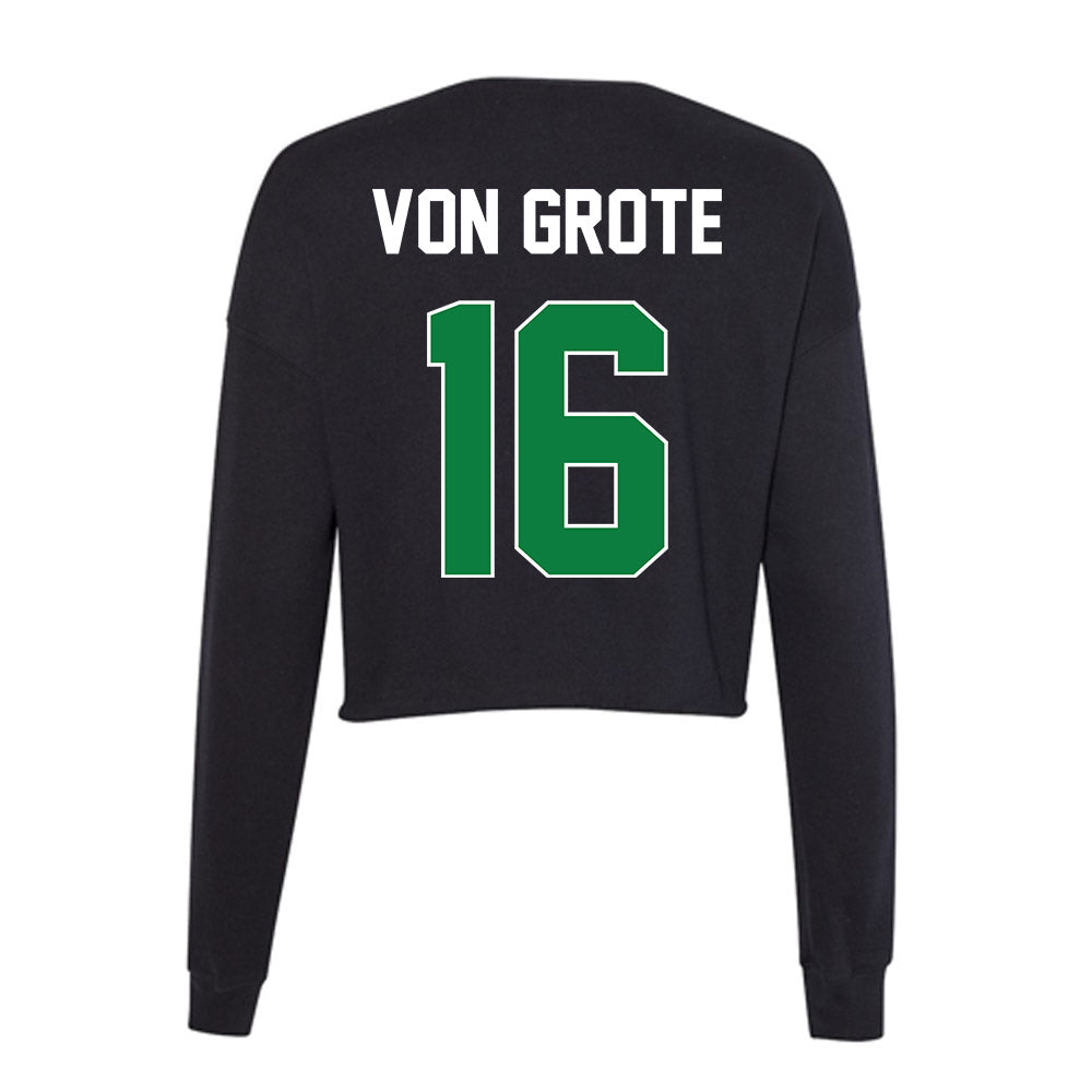 North Texas - NCAA Football : Thomas Von Grote - Women's Cropped Crew Fleece-1