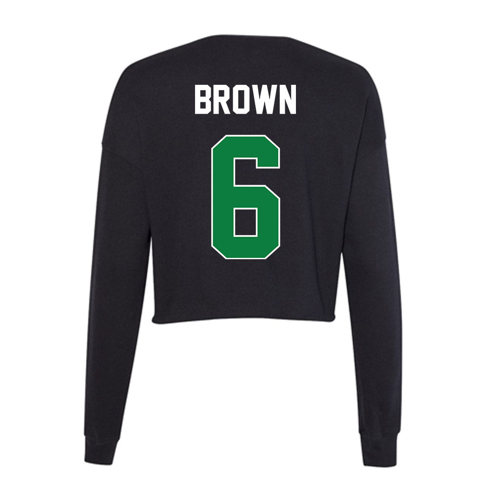 North Texas - NCAA Women's Soccer : Summer Brown - Women's Cropped Crew Fleece-1