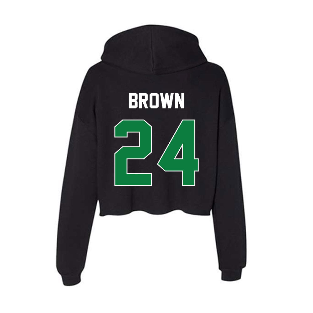 North Texas - NCAA Football : Chavez Brown - Women's Crop Fleece Hoodie-1