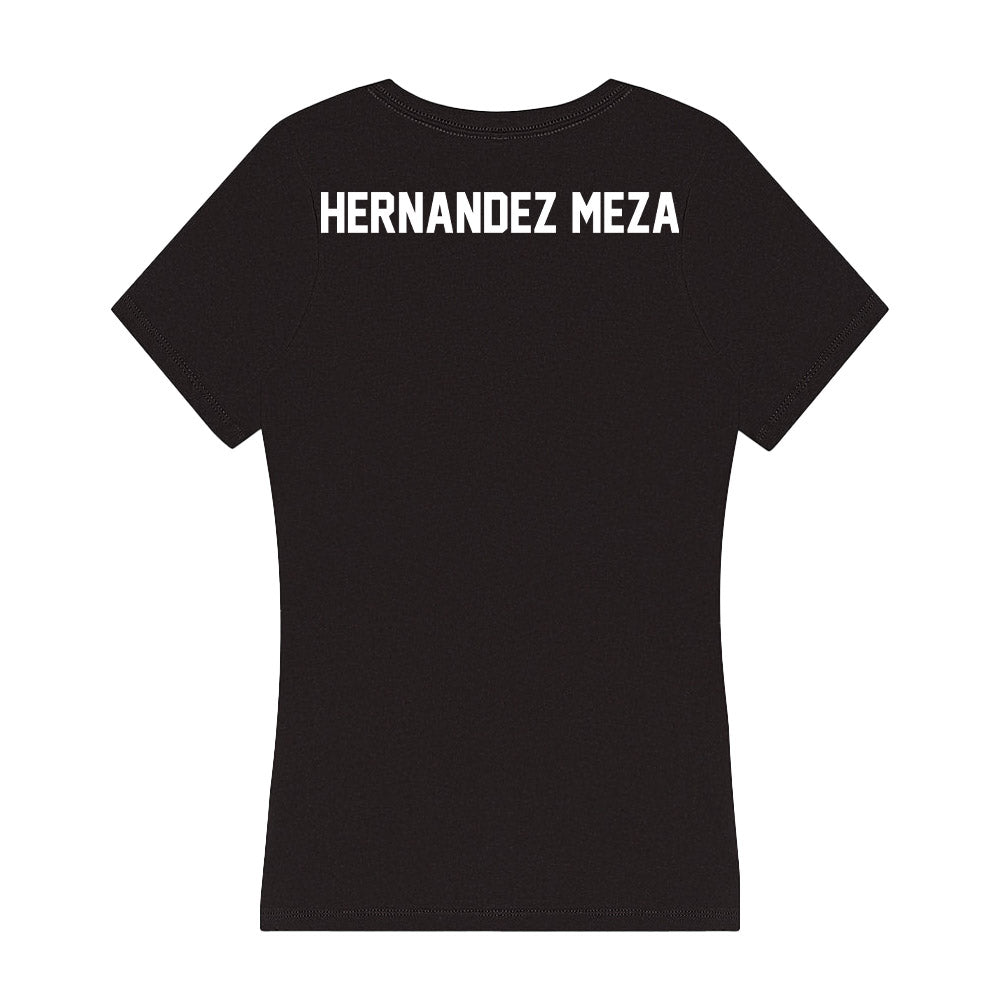 North Texas - NCAA Women's Swimming & Diving : Valeria Hernandez Meza - Women's V-Neck T-Shirt-1