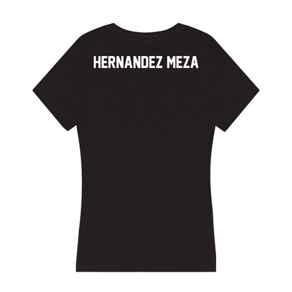 North Texas - NCAA Women's Swimming & Diving : Valeria Hernandez Meza - Women's V-Neck T-Shirt-1