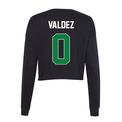 North Texas - NCAA Football : Cam'Ron Valdez - Women's Cropped Crew Fleece-1