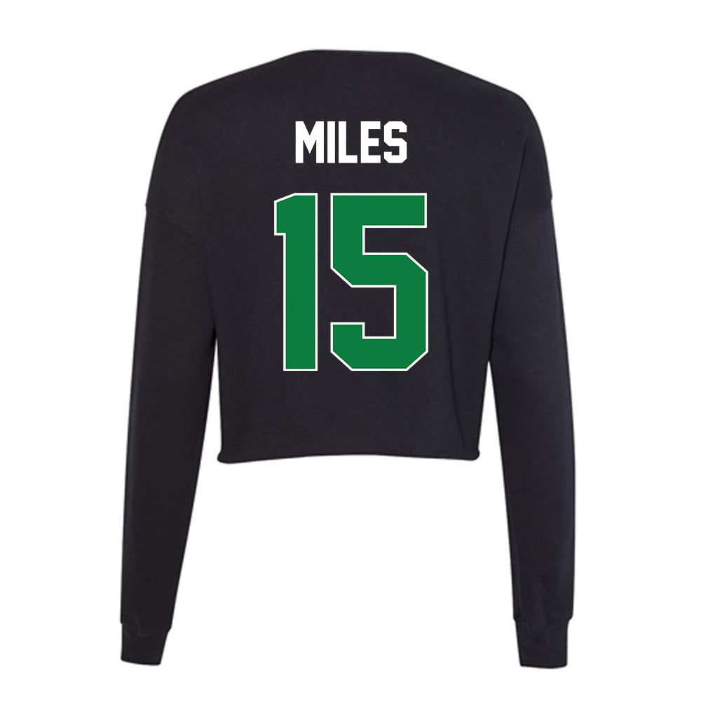 North Texas - NCAA Football : Oliver Miles - Women's Cropped Crew Fleece-1