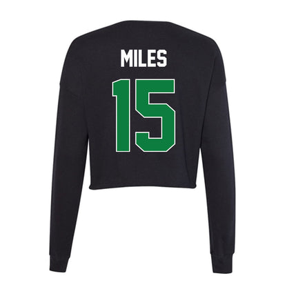 North Texas - NCAA Football : Oliver Miles - Women's Cropped Crew Fleece-1