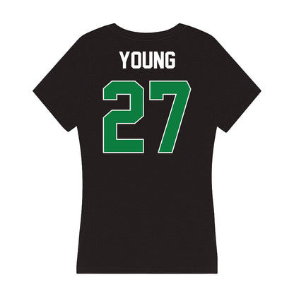 North Texas - NCAA Football : Wyatt Young - Women's V-Neck T-Shirt-1