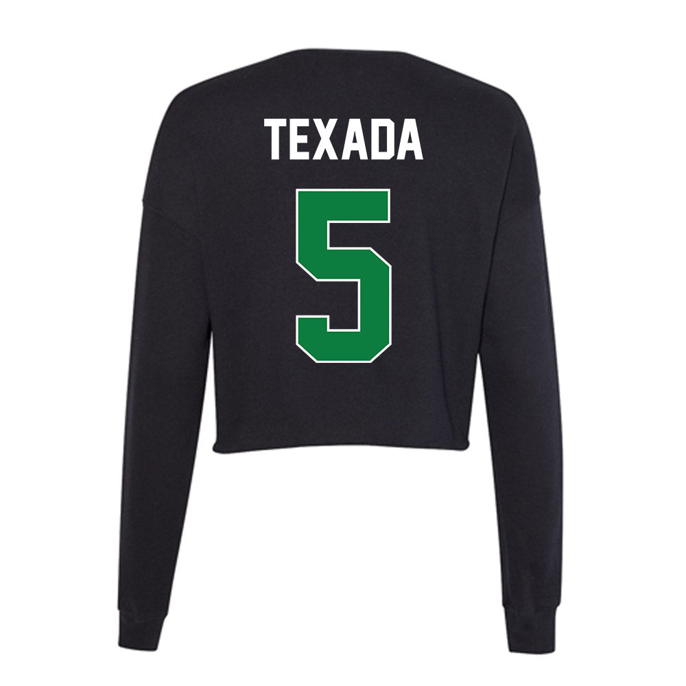 North Texas - NCAA Football : Ridge Texada - Women's Cropped Crew Fleece-1