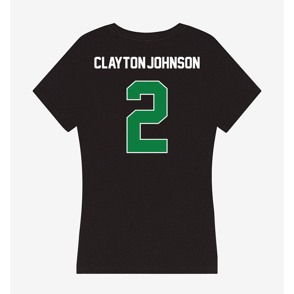North Texas - NCAA Football : Shaadie Clayton-Johnson - Women's V-Neck T-Shirt-1