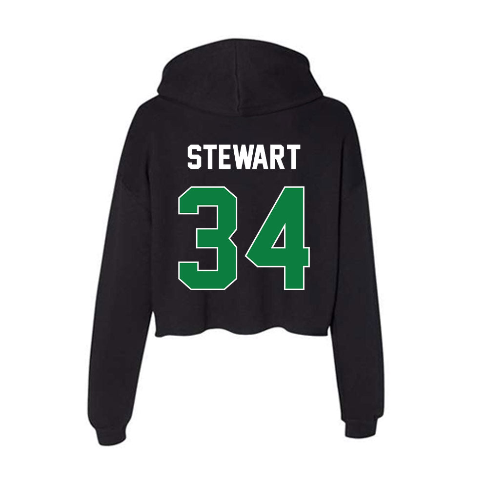 North Texas - NCAA Football : Lane Stewart - Women's Crop Fleece Hoodie-1