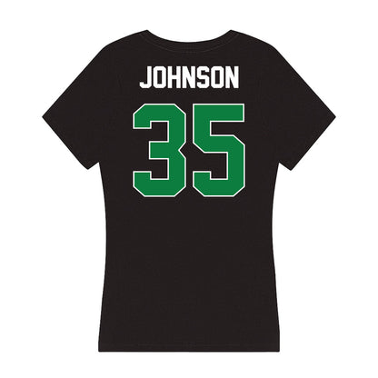 North Texas - NCAA Women's Basketball : Aniyah Johnson - Women's V-Neck T-Shirt-1